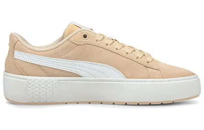 Puma (wmns)  Smash Platform V2 Suede 'khaki White' In Neutral
