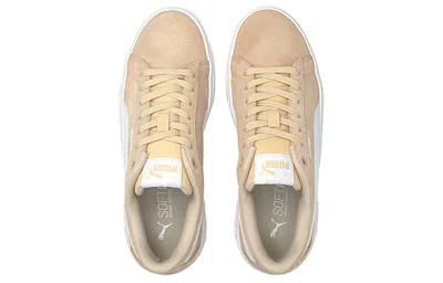 Puma (wmns)  Smash Platform V2 Suede 'khaki White' In Neutral