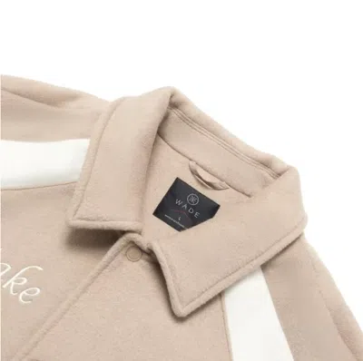 Li-ning Way Of Wade Hall Of Fame 2023 Premium Leather Sheep Wool Jacket 'beige' In Neutral