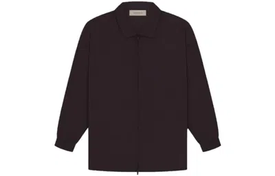 Essentials Fear Of God  Drop2 Ss23 Ls Barn Jacket 'plum' In Black
