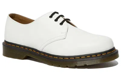 Dr. Martens White 1461 Smooth Platform Derbys In White Smooth