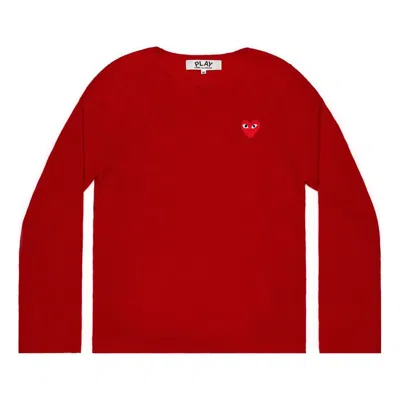 Comme Des Garçons Play (wmns) Comme Des Garcons Play L/s Basic T-shirt Red Emblem 'red'