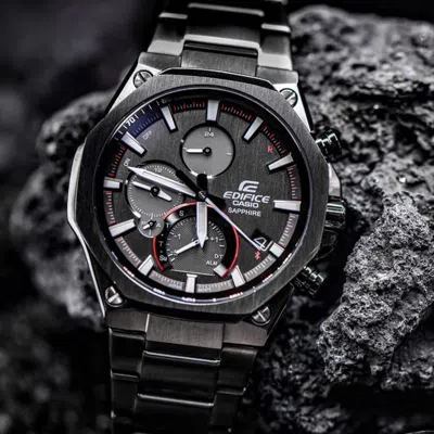 Casio Men's  Edifice Bluetooth Solar Energy Watch Solar Powered Mens Gray Analog In Neutral