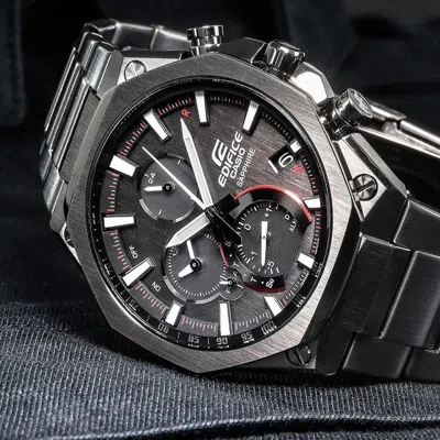 Casio Men's  Edifice Bluetooth Solar Energy Watch Solar Powered Mens Gray Analog In Neutral