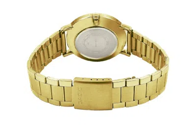 Casio Waterproof White Watch Dial White Analog In Gold