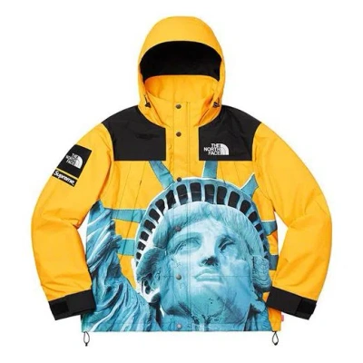 Supreme X The North Face Crossover Statue Of Liberty Waterproof Interchange Jacket Unisex Yellow