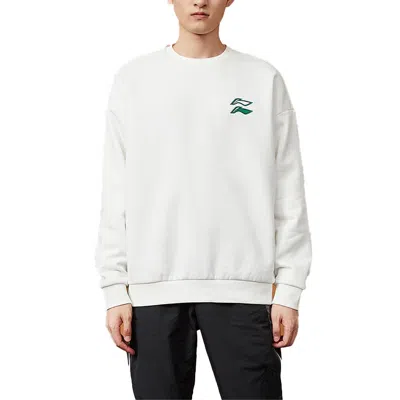 Li-ning Round Neck Casual Sports Long Sleeves Pullover 'white'