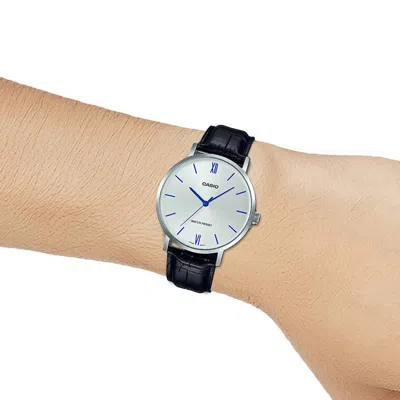 Casio Quartz Waterproof Blue Analog In Metallic