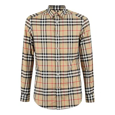 Burberry In Cotton With Vintage Check Pattern In Gold