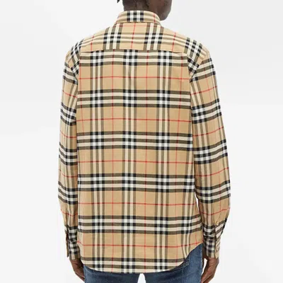 Burberry In Cotton With Vintage Check Pattern In Gold