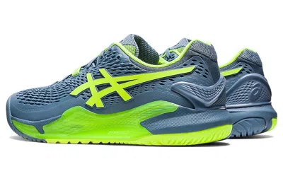 Asics Gel Resolution 9 'steel Blue Hazard Green'