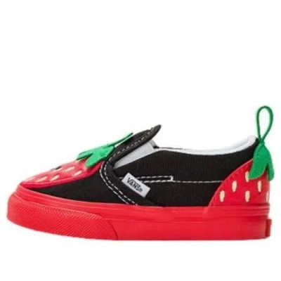 Vans (td)  Slip-on Velcro 'black Red'
