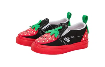 Vans (td)  Slip-on Velcro 'black Red'