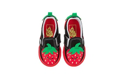 Vans (td)  Slip-on Velcro 'black Red'