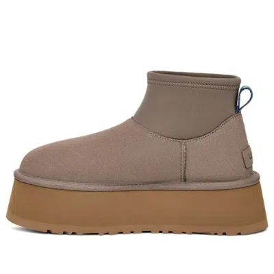 Ugg Mini Dipper Suede Ankle Boots Smoke Plume In Brown