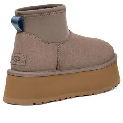 Ugg Mini Dipper Suede Ankle Boots Smoke Plume In Brown