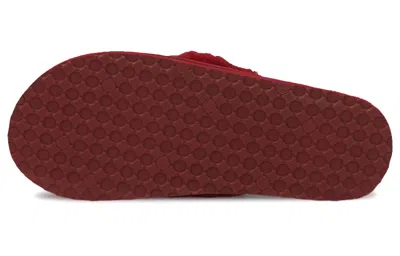 Puma (wmns)  Fluff Flip Slides 'persian Red Team Gold' In Burgundy