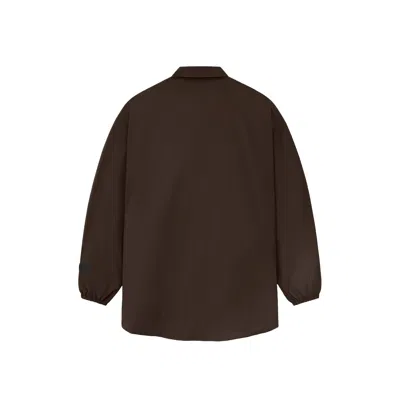 Essentials Fear Of God  Ss24 Overshirt 'wood' In Brown