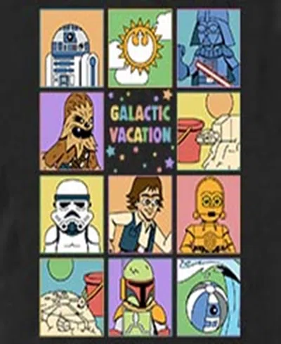 Star Wars Men's Galactic Vacay Short Sleeve T-shirt In Black
