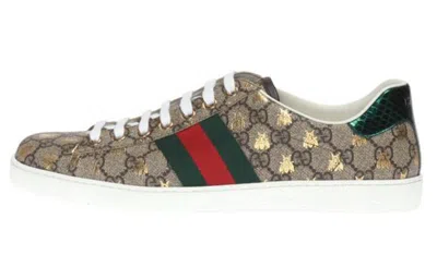 Gucci Men Ace Supreme Gg Fabric Low-top Sneakers In Multi