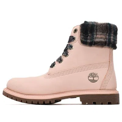 Timberland (wmns)  Lindon Woods 6 Inch Waterproof Boot 'pink Nubuck And Black Printed Collar'