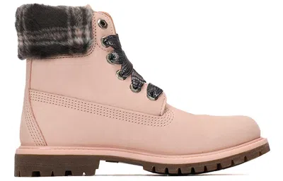 Timberland (wmns)  Lindon Woods 6 Inch Waterproof Boot 'pink Nubuck And Black Printed Collar'