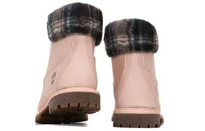 Timberland (wmns)  Lindon Woods 6 Inch Waterproof Boot 'pink Nubuck And Black Printed Collar'