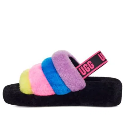 Ugg (wmns)  Fluff Yeah Slide 'black Taffy Pink Multi'