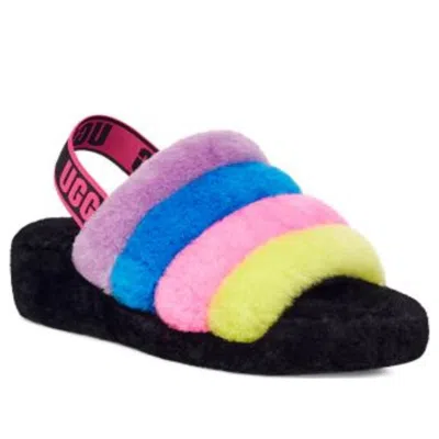 Ugg (wmns)  Fluff Yeah Slide 'black Taffy Pink Multi'