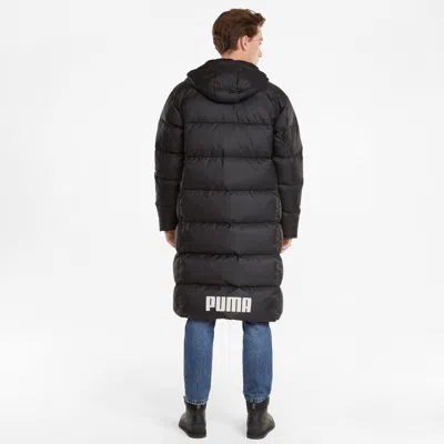 Puma Long Oversized Down Coat 'black White'
