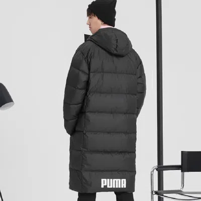 Puma Long Oversized Down Coat 'black White'