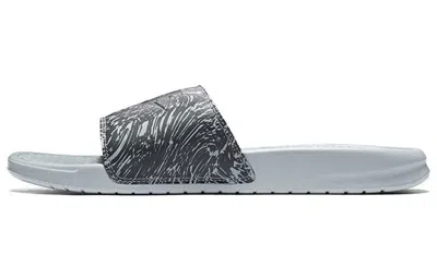 Nike Benassi Jdi Slide 'wolf Grey' In Multi
