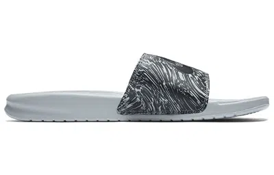 Nike Benassi Jdi Slide 'wolf Grey' In Multi
