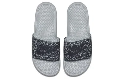 Nike Benassi Jdi Slide 'wolf Grey' In Multi