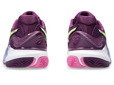 Asics (wmns)  Gel-resolution 9 Padel 'deep Mauve Lime Green' In Purple