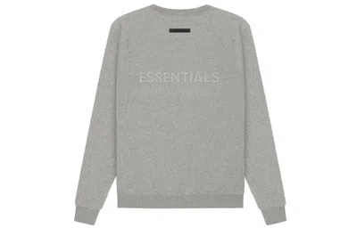 Essentials Fear Of God  Ss21 Long Sleeve Tee Dark Heather Oatmeal