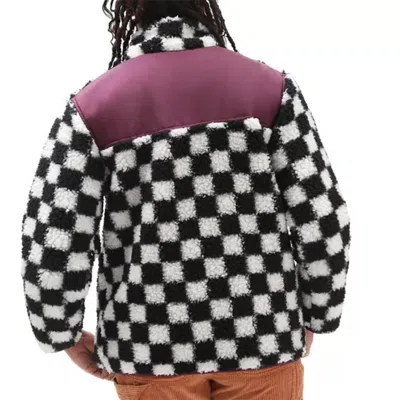 Vans (wmns)  Casual Polar Fleece Sports Jacket Black White Colorblock In Multi