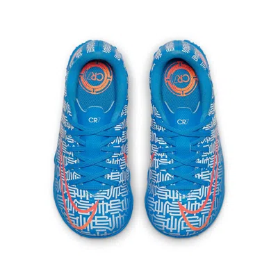 Nike (ps)  Jr Vapor 13 Academy Cr7 Tf Turf 'blue Red'