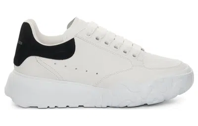 Alexander Mcqueen Black And White Low Top Sneakers With Logo Lettering On The Tongue And Contrasting Heel With Logo Le In Neutral