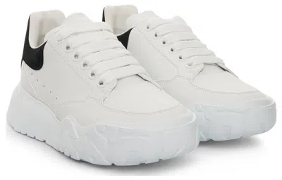 Alexander Mcqueen Black And White Low Top Sneakers With Logo Lettering On The Tongue And Contrasting Heel With Logo Le In Neutral