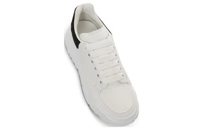 Alexander Mcqueen Black And White Low Top Sneakers With Logo Lettering On The Tongue And Contrasting Heel With Logo Le In Neutral