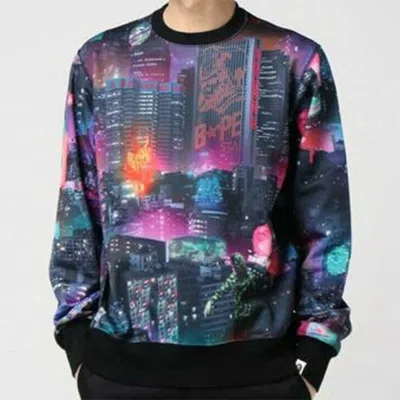 A Bathing Ape Neon Tokyo Crewneck Pullover 'multicolor'