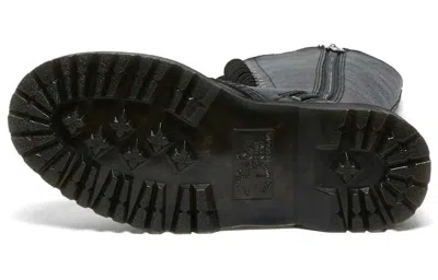 Dr. Martens Tall Black Leather Boots With Lace-up Design