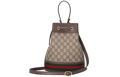 Gucci Ophidia Gg Bucket Bag Small In Pattern