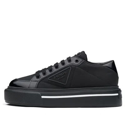 Prada (wmns)  Macro Re-nylon And Brushed Leather Sneakers 'black'