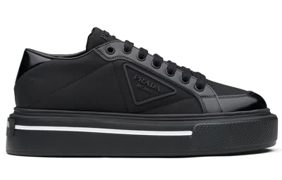 Prada (wmns)  Macro Re-nylon And Brushed Leather Sneakers 'black'
