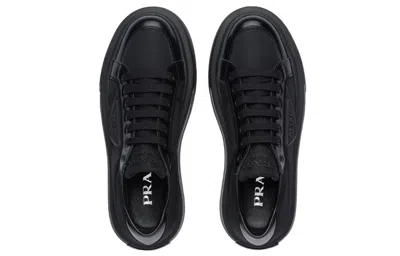 Prada (wmns)  Macro Re-nylon And Brushed Leather Sneakers 'black'
