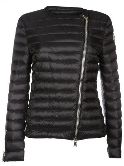 Moncler Amey Biker Puffer Jacket In Black | ModeSens