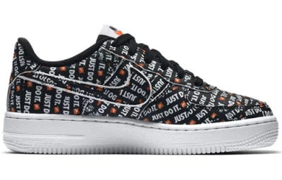 Nike (gs)  Air Force 1 Prm 'just Do It' In Black