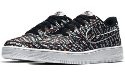 Nike (gs)  Air Force 1 Prm 'just Do It' In Black